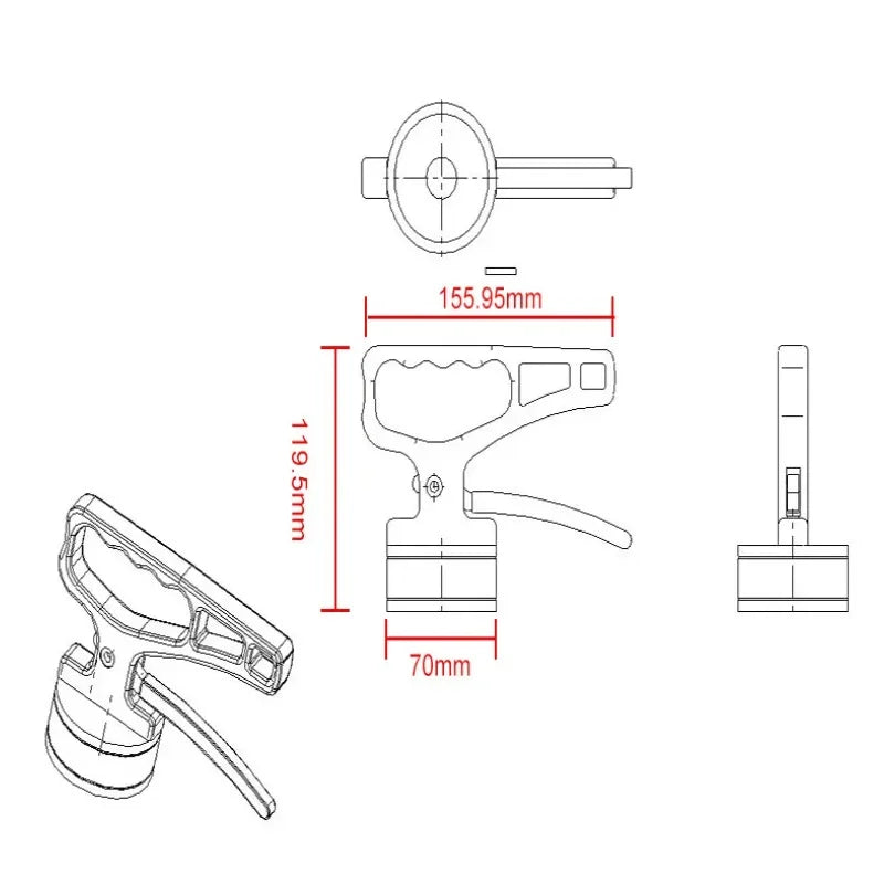 Heavy-Duty Magnetic Pickup Tool with Handle for Metal Lifting Portable Collector