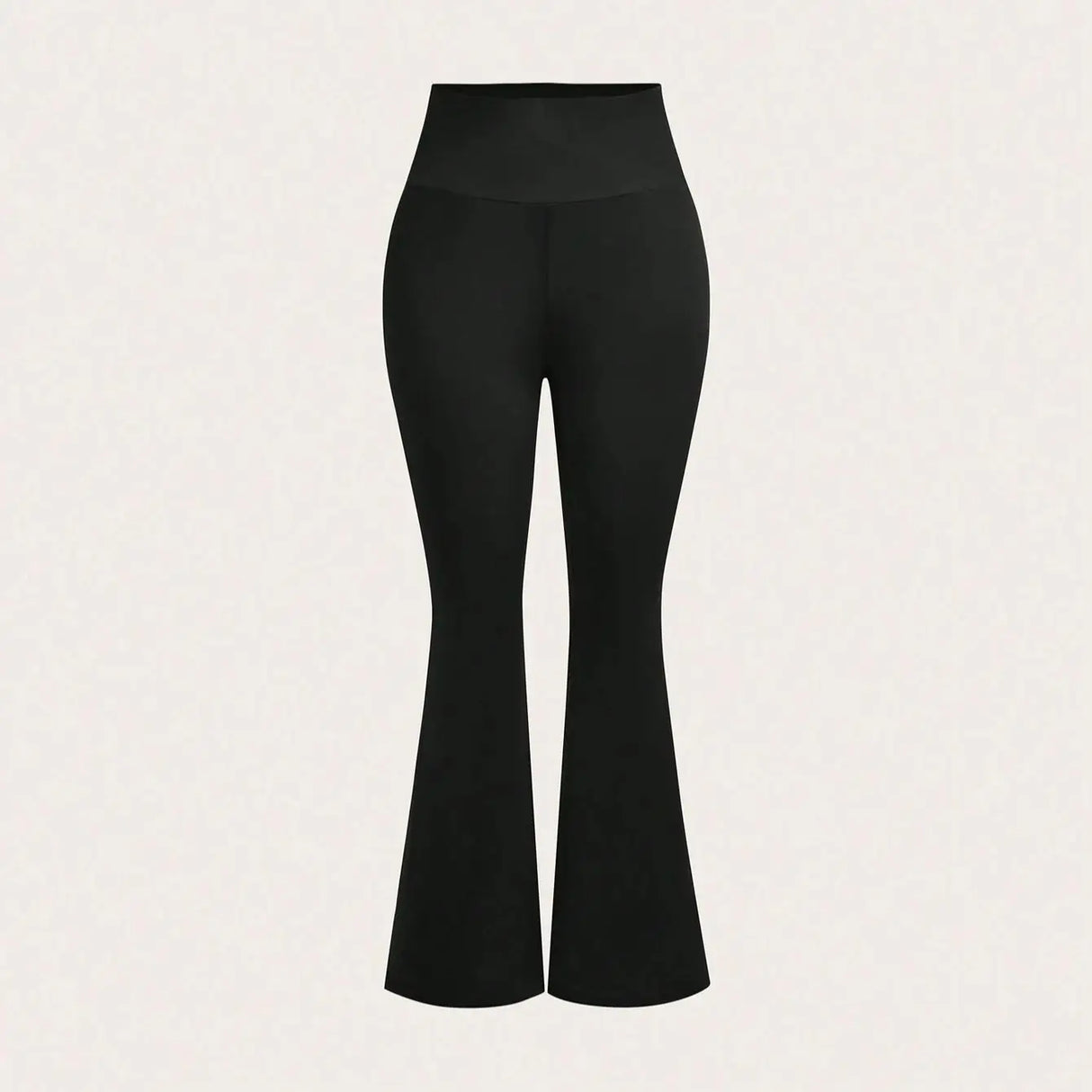 Women's Black High Waisted Flared Pants Stretchy Slimming Trousers 2026
