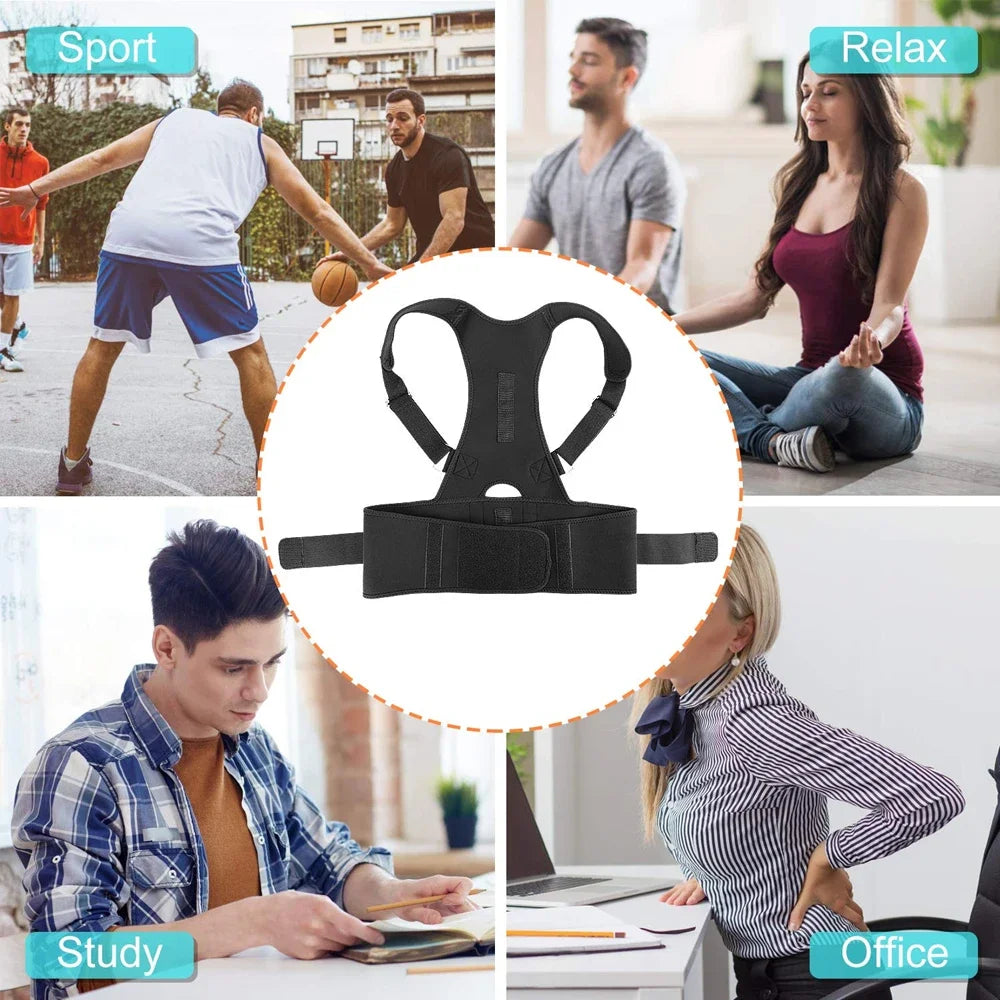 Magnetic Therapy Posture Corrector Corset Shoulder Support Belt for Men & Women