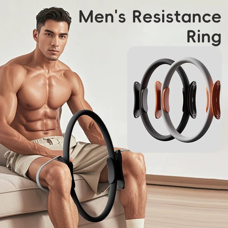 Pilates Ring Fitness Circle - Lightweight Foam Padded Handles, Toning