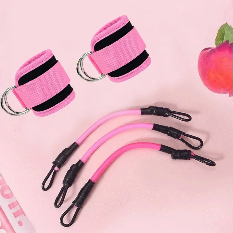 Adjustable D-Ring Ankle Straps for Cable Machines - 1pc Comfortable Cuffs