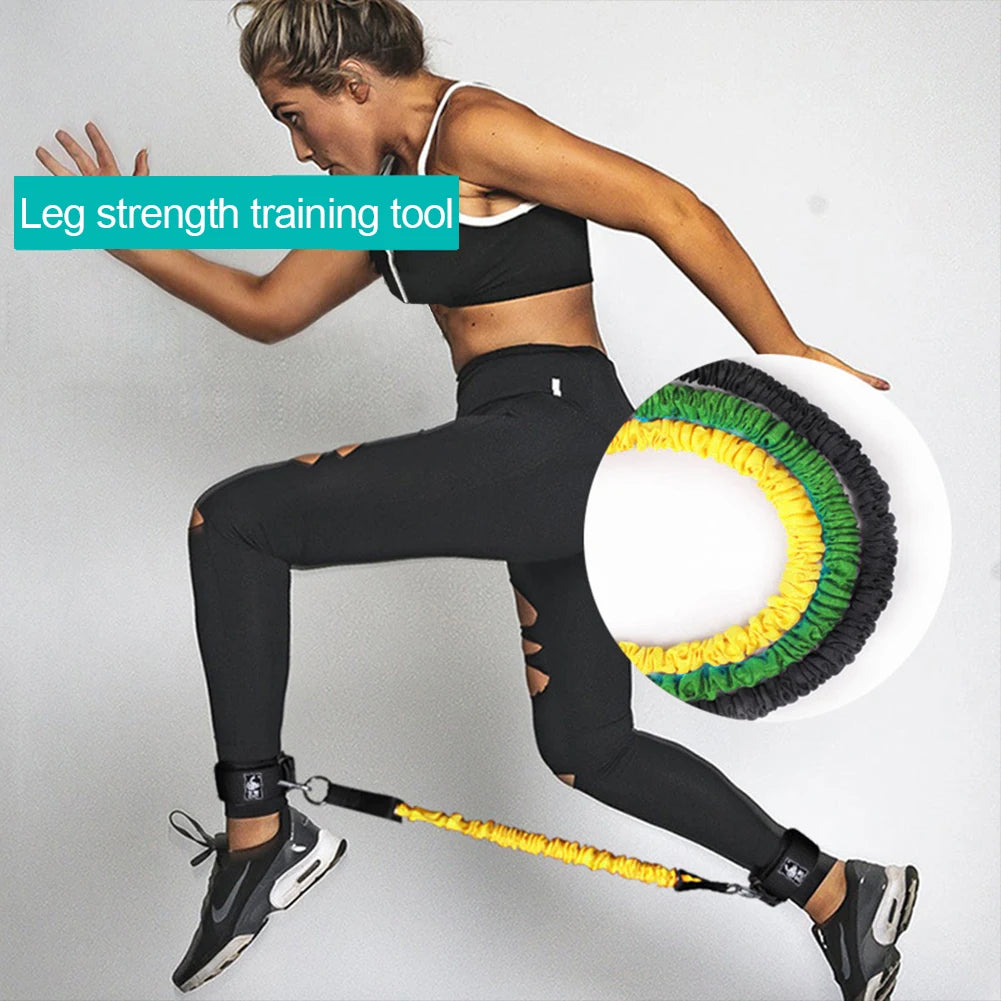 Rubber Resistance Bands for Fitness Training - 20LB to 80LB Adjustable Set
