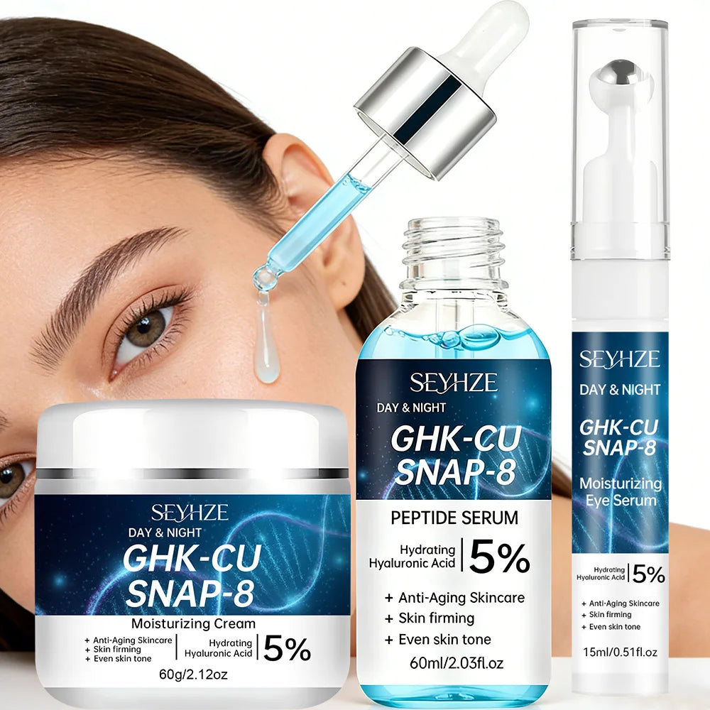 Facial Skincare Kit 3pcs Eye Essence Moisturizing Cream Serum Hydration