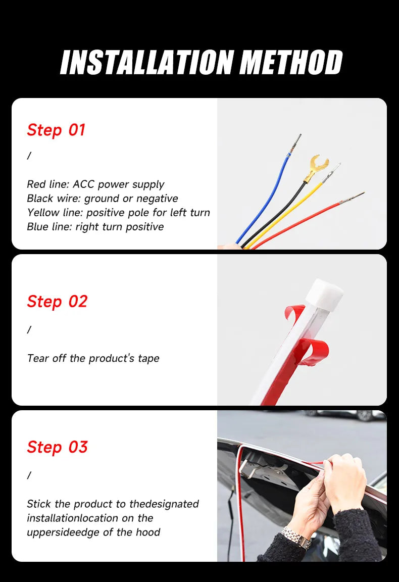 LED Neon Strip Running Lights for 12V Car - APP Control Multi-function