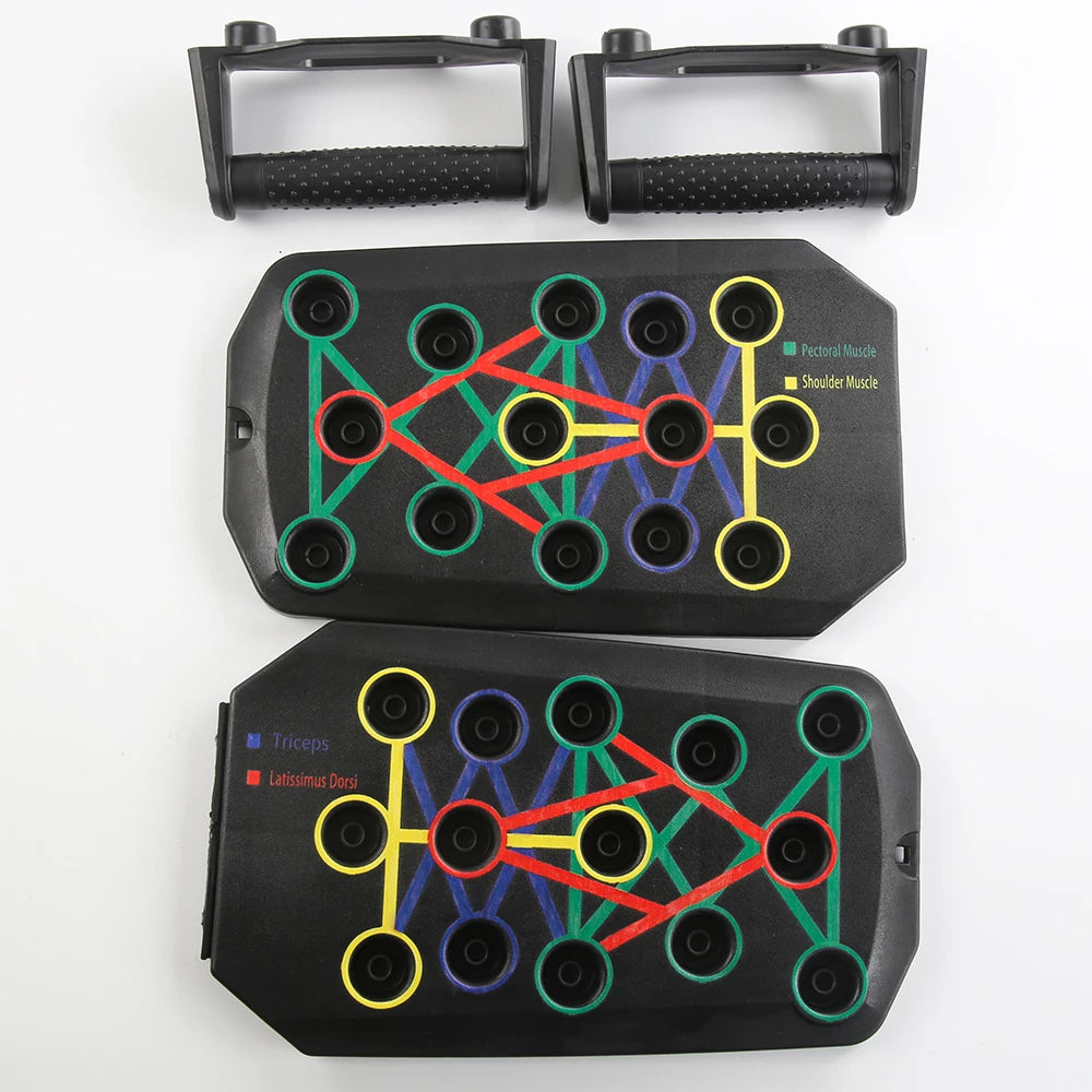 Portable Foldable Push-up Board Set with Handles for Fitness Training