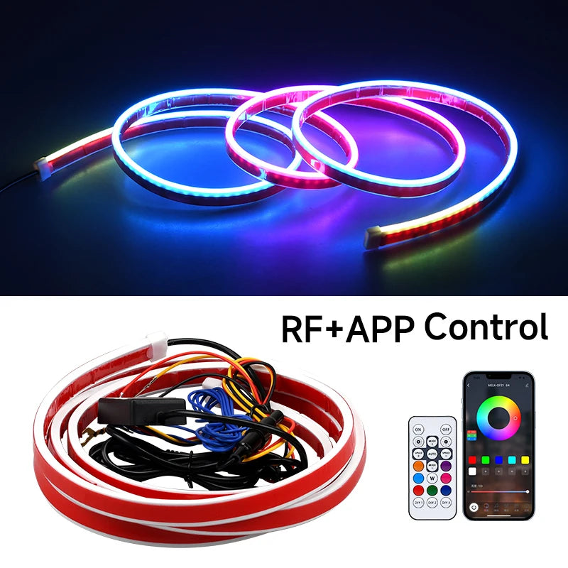 LED Neon Strip Running Lights for 12V Car - APP Control Multi-function