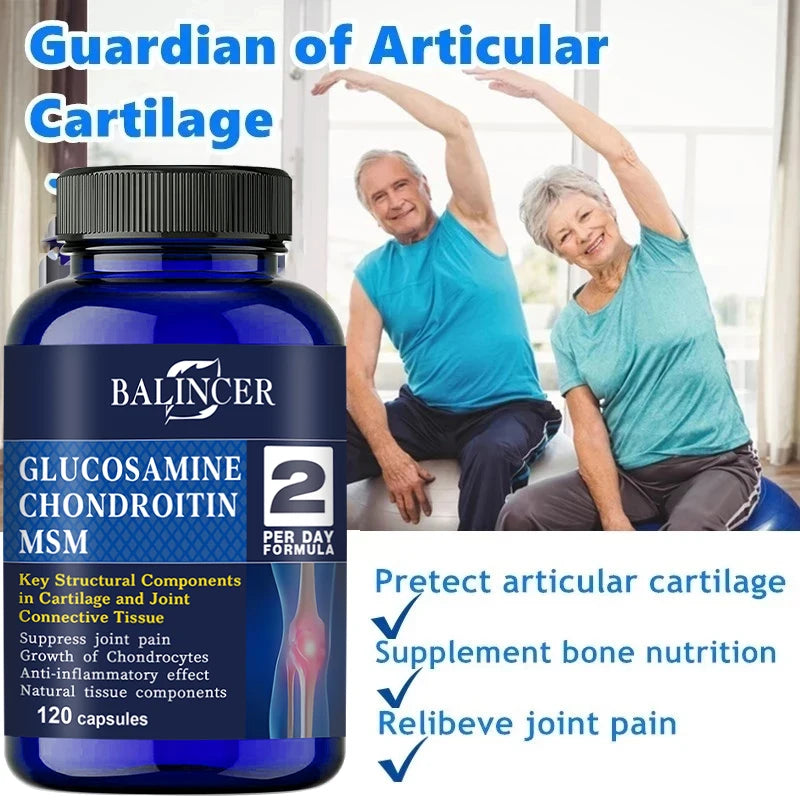Glucosamine Chondroitin MSM Joint Support Supplement - 3-in-1 Formula