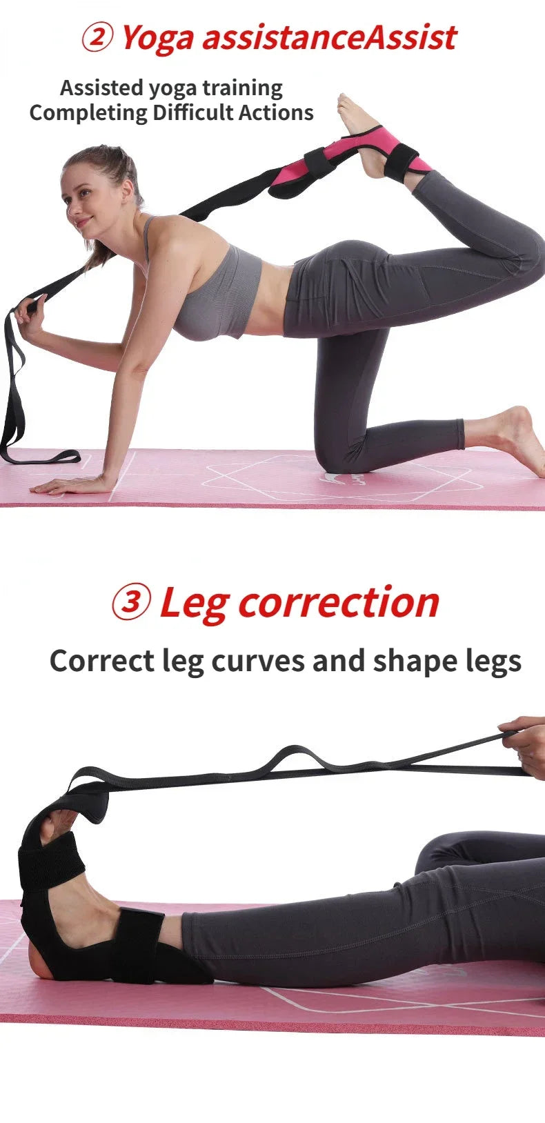 Leg Stretching Band for Flexibility & Rehabilitation - Fitness Training Belt