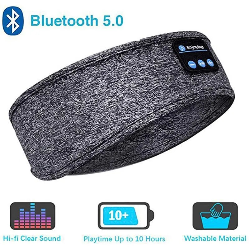 Bluetooth Sports Headband Earphones - Wireless Music Eye Mask Headset