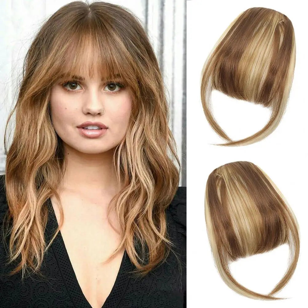 Women Clip-in Bangs Natural Wispy Hair Extensions Fringe Wig Hairpieces