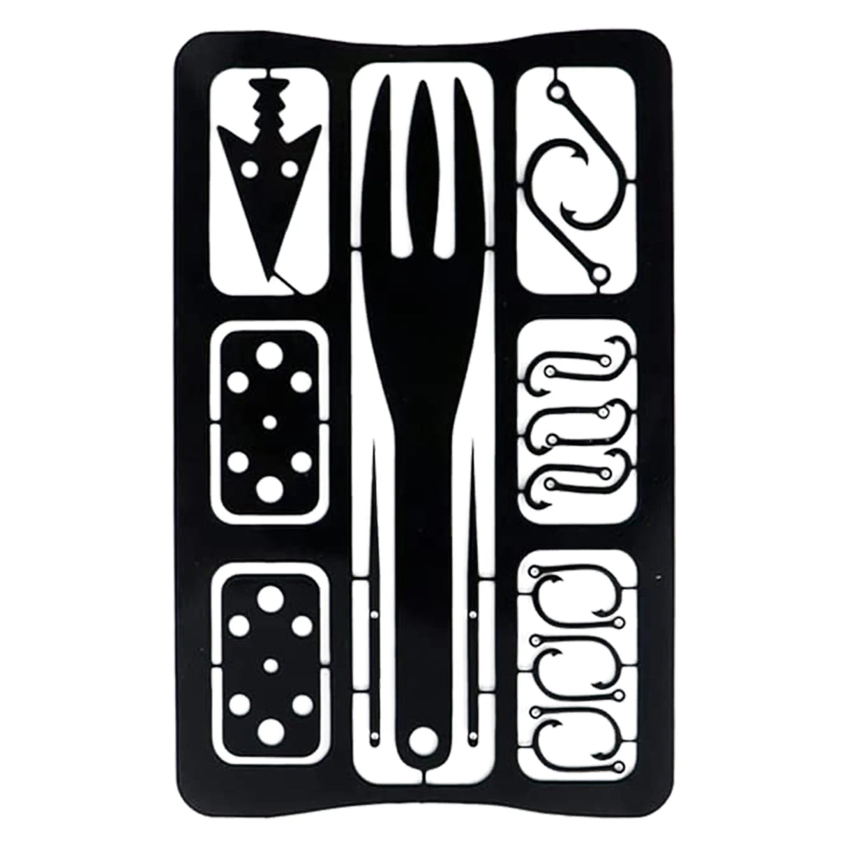 Outdoor Stainless Steel Survival Tool Card for Fishing & Camping