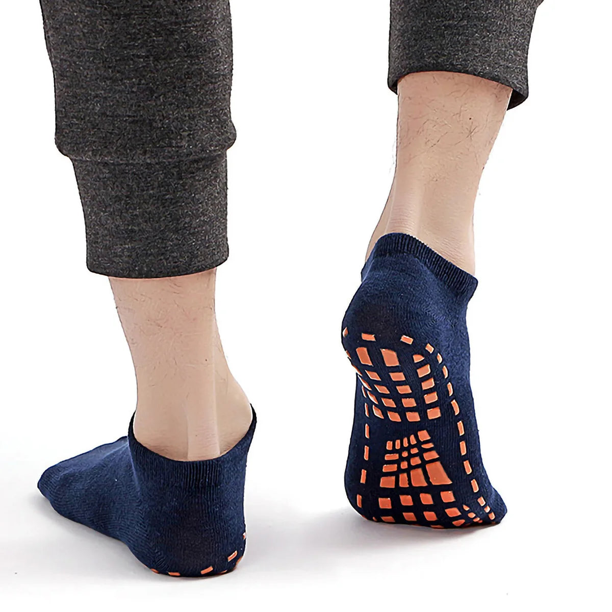 Unisex Silicone Non-Slip Grip Trampoline Socks - 1/4 Pairs for Yoga & Pilates
