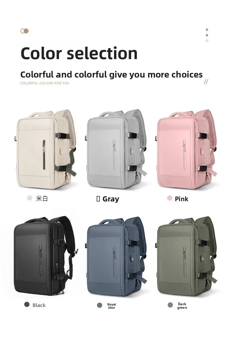 Expandable Travel Backpack for Business and Outdoor Use