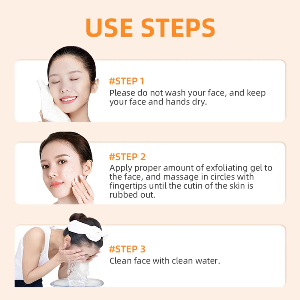Orange Exfoliating Gel 50g - Gentle Skin Brightening Scrub & Moisturizer
