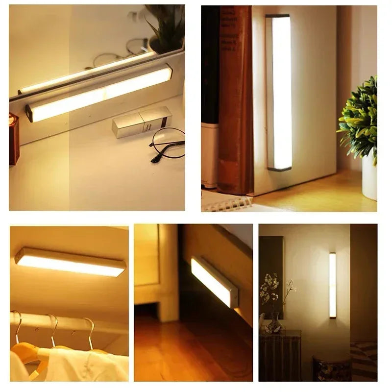LED Strip Light Motion Sensor Dimmable Rechargeable Night Lighting Bar