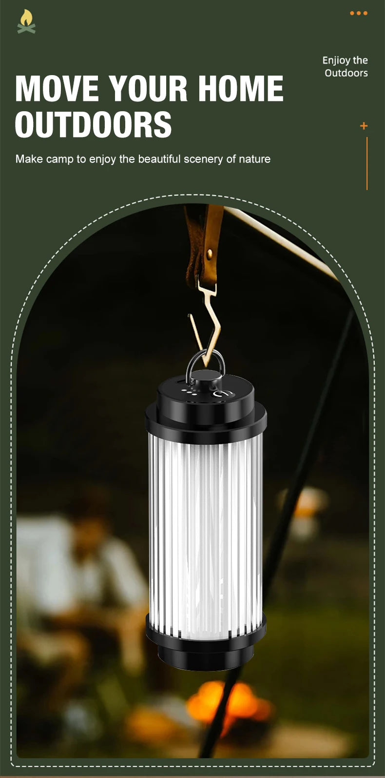 Adjustable Camping Lights Set - 5 Types - Type-C Charging - Outdoor Use