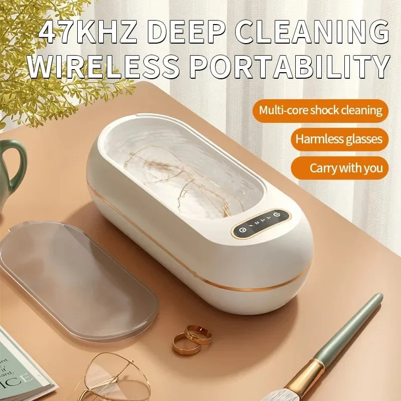 Ultrasonic Cleaner 45KHz for Glasses & Jewelry - Efficient Home Cleaning