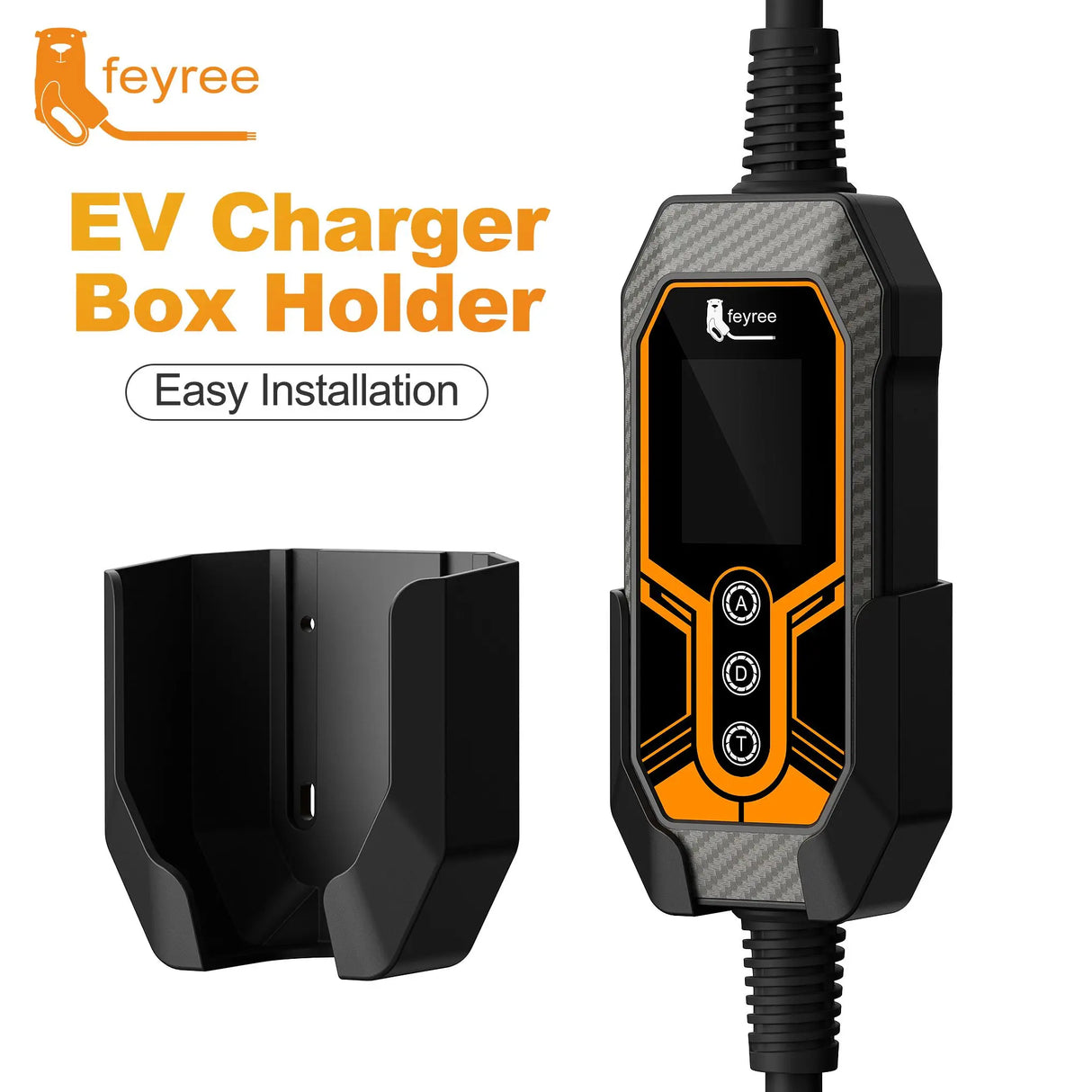 EV Charger Holder Wall Mount for Portable 7KW 11KW EV Charger