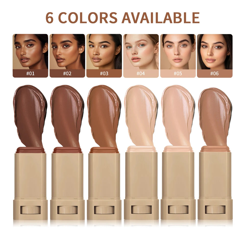 Skin Tint Balm Foundation Stick, Medium Coverage, Portable Makeup