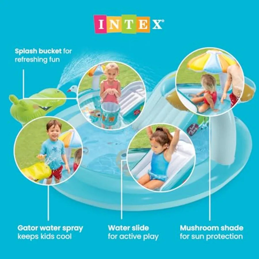 Inflatable Kiddie Pool for Water Play, PVC Material, Quick-Inflate Design