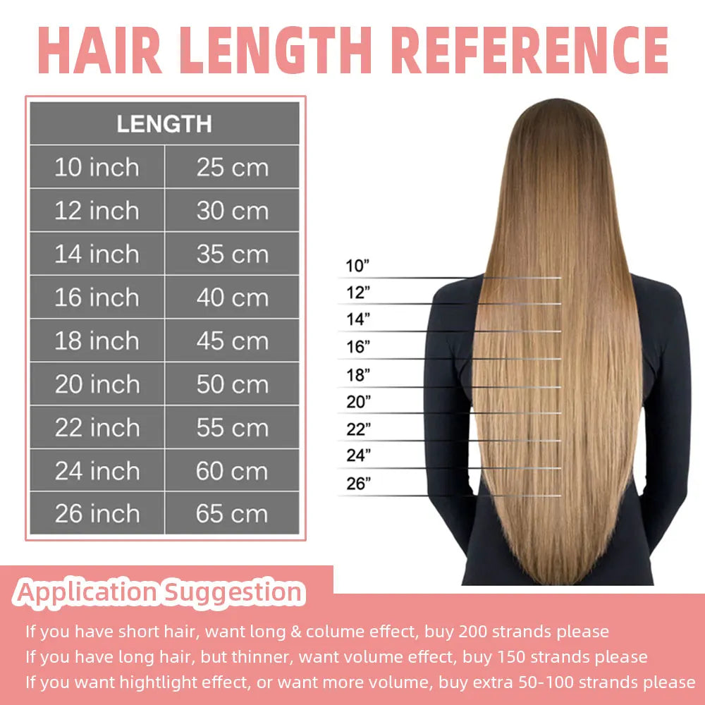 Human Hair Extensions U Tip Pre-bonded Keratin Dark Blonde 24" 12 Strands