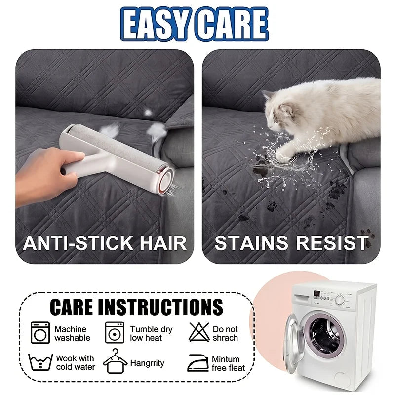 Recliner Cover with Pocket, Anti-Slip Sofa Cushion, Easy Installation