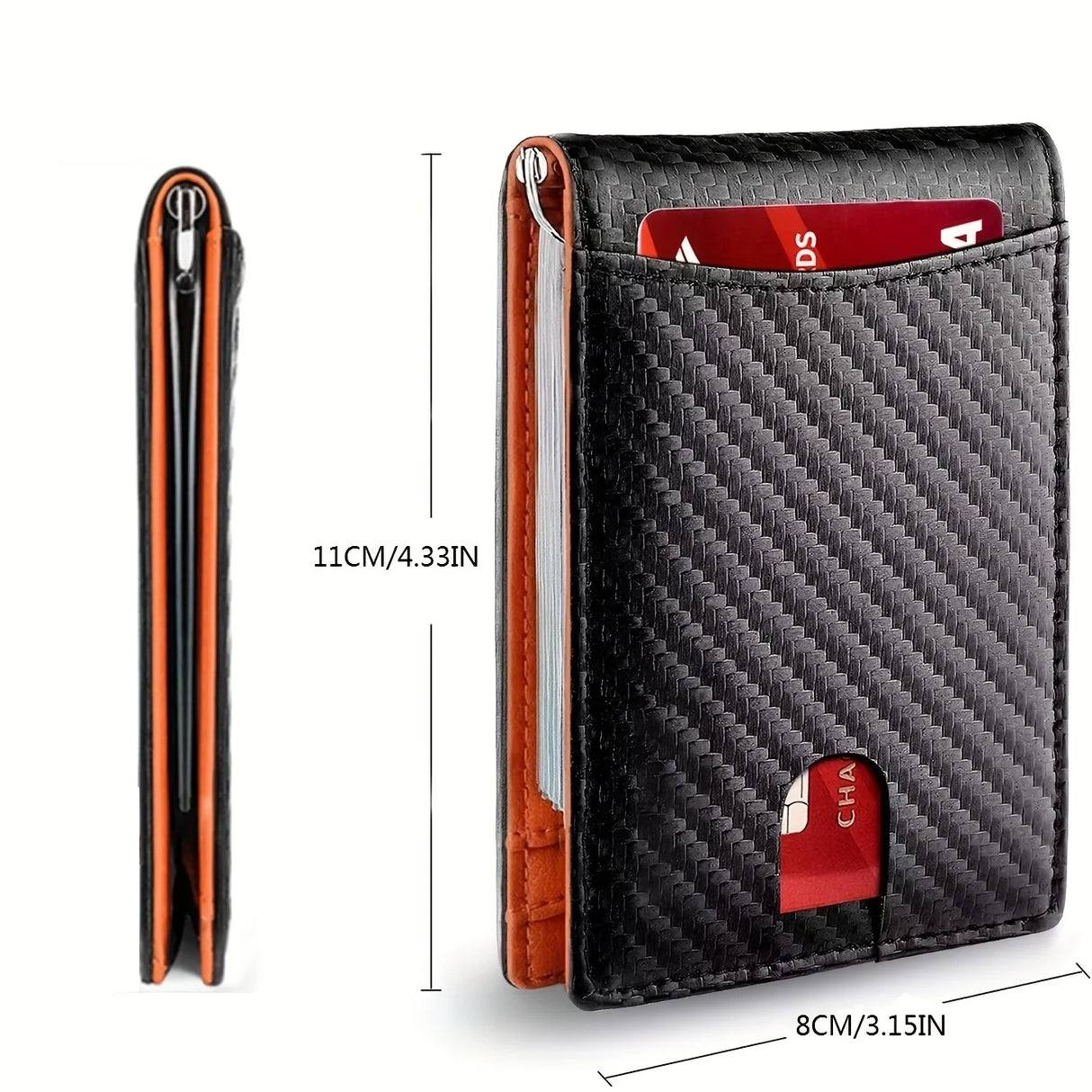 Slim Wallet for Men - RFID Blocking Leather Bifold Front Pocket Wallet