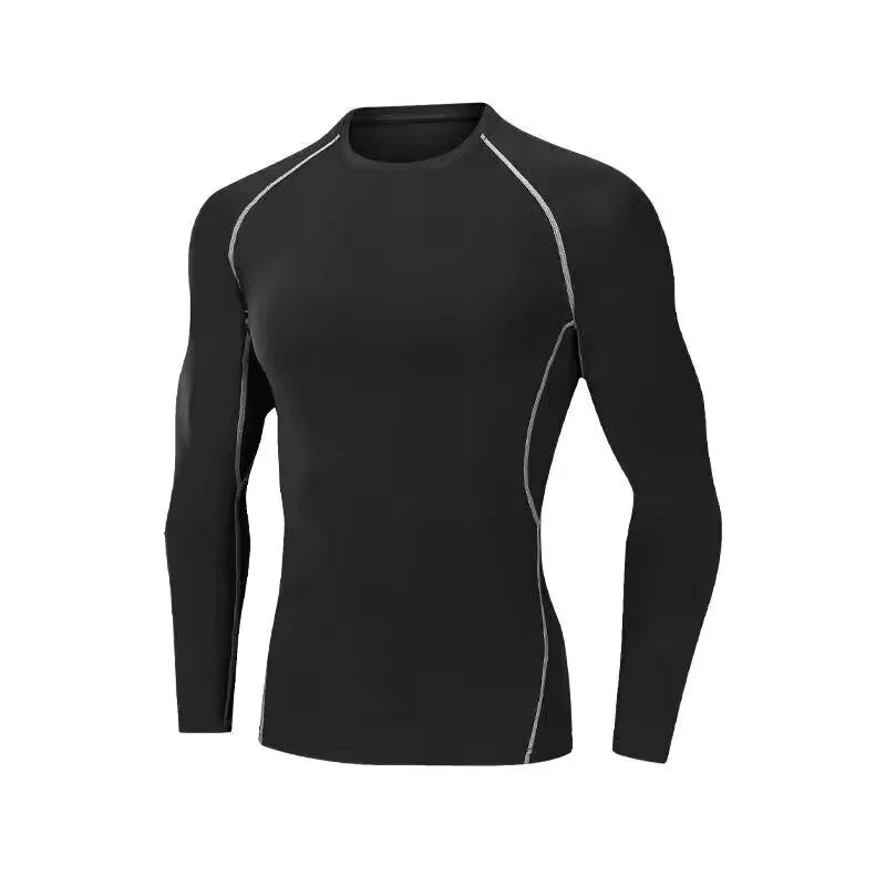 Men's Compression Fitness T-Shirt Quick Dry Running Gym Top - Size Options