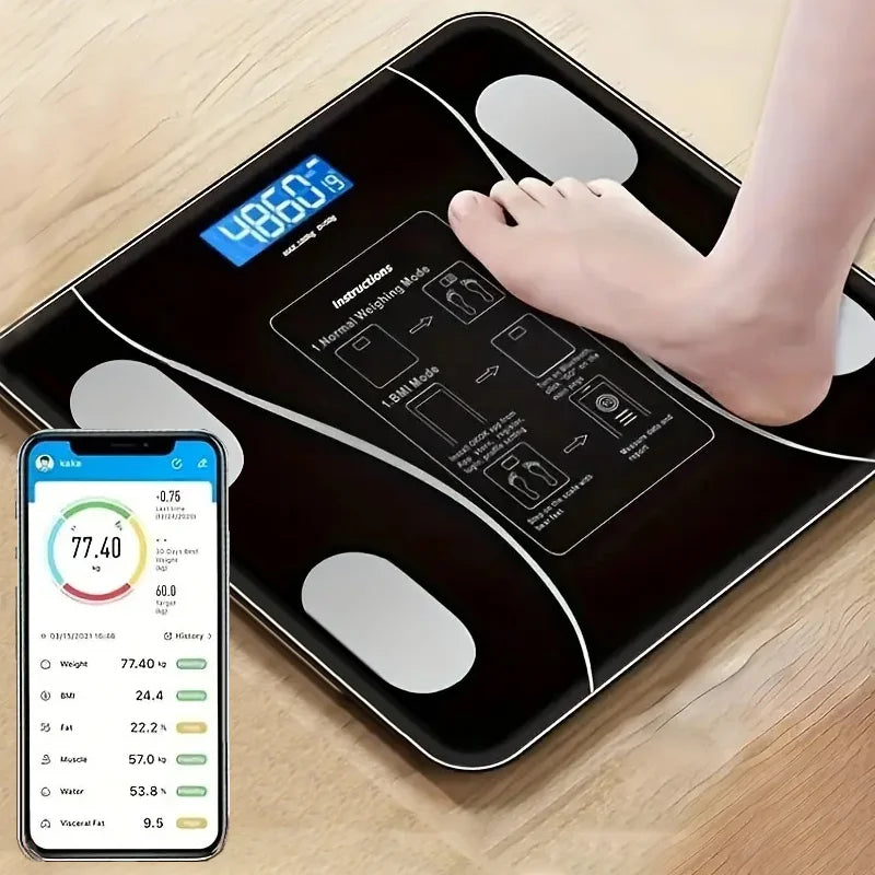 Wireless Digital Body Fat Scale with LED Display - Smart Weight Analyzer