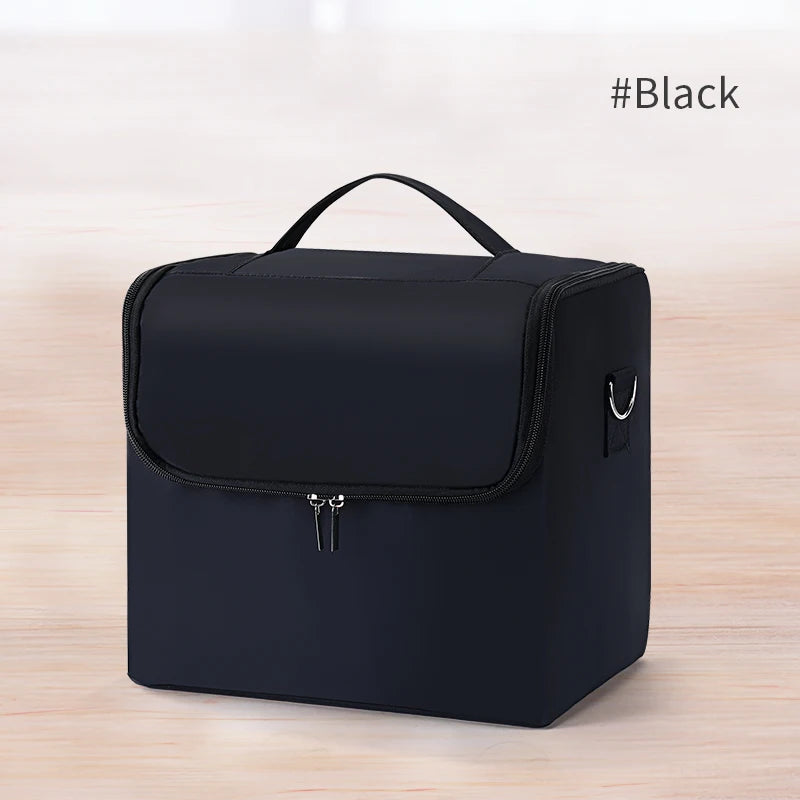 Large Makeup Train Case 4 Tier Organizer Bag for Women Travel Storage
