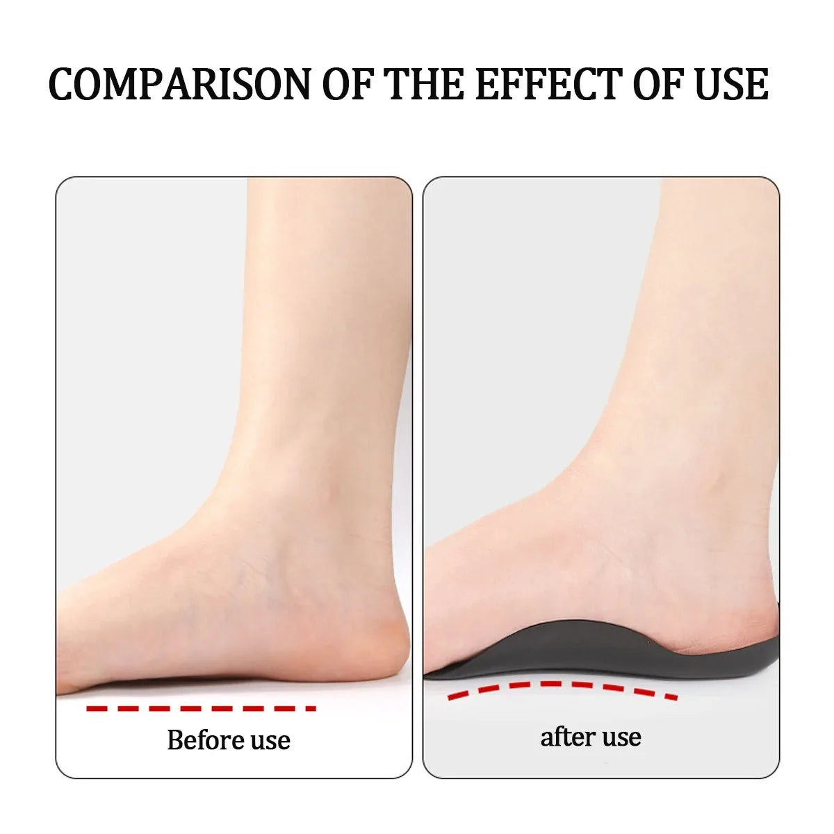 Arch Support Insoles 2-Pack – Half Orthotics for Running & Work Shoes