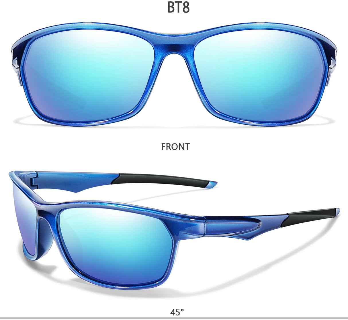 Polarized Sports Sunglasses for Cycling, Fishing, Running - Unisex Eyewear