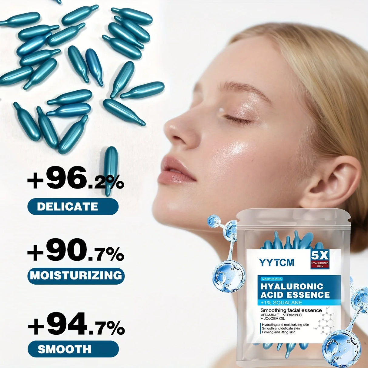 Hyaluronic Acid Moisturizing Capsules 30 Count - Brightening Essence