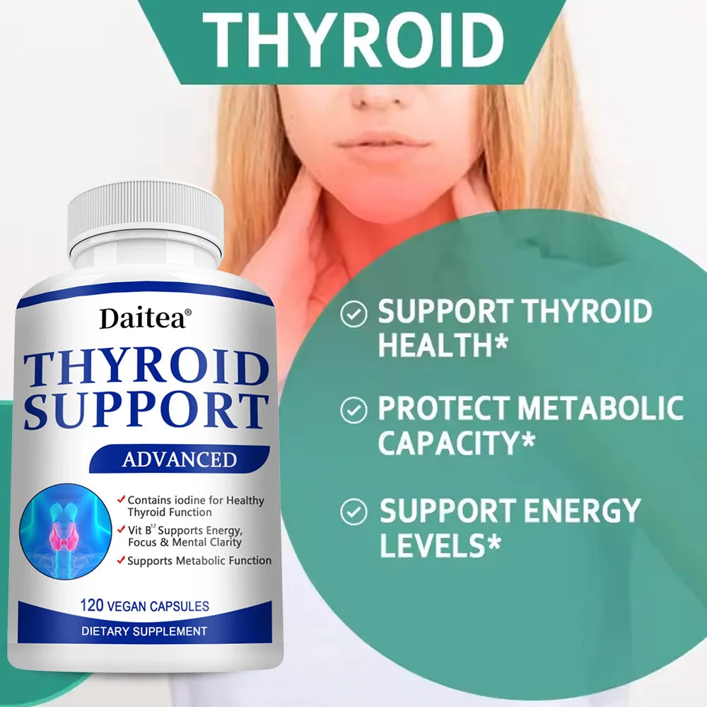 Thyroid Supplement with L-Tyrosine, Iodine, Zinc & Selenium - 60 Capsules