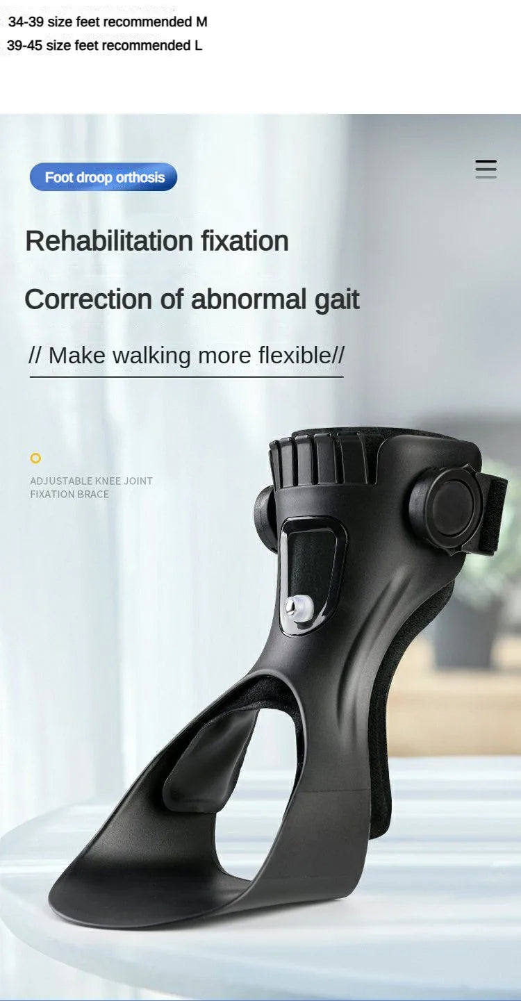 Drop Foot Brace AFO Ankle Support Adjustable Buckle for Stroke Recovery