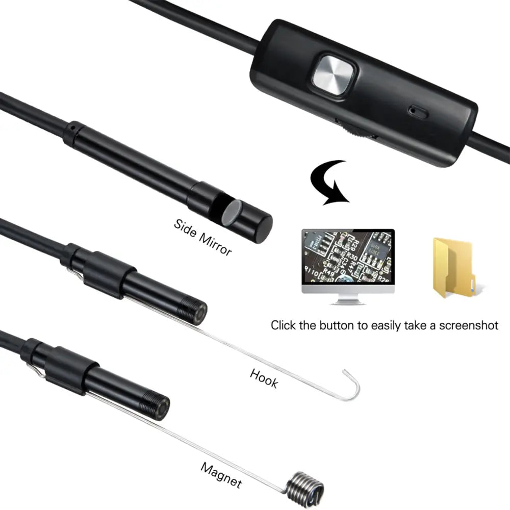 Type-C Endoscope Camera 7.0MM IP67 Waterproof 6 LEDs for Phone PC
