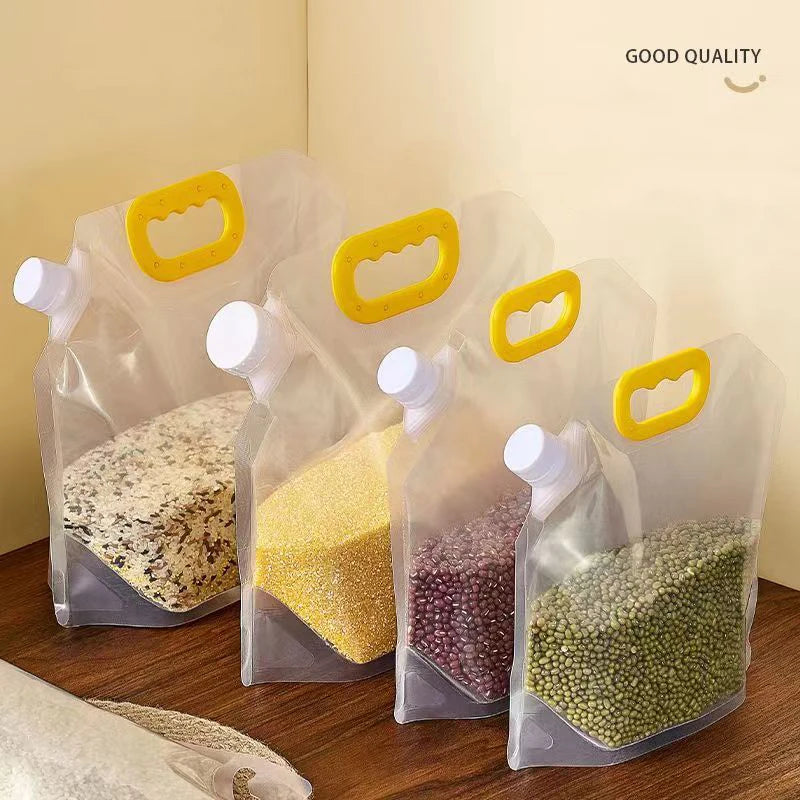 Grain Storage Bags 5PCS Portable Insect & Moisture Proof Recyclable