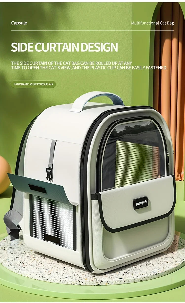 Transparent Cat Dog Carrier Backpack, Portable Space Capsule for Pets