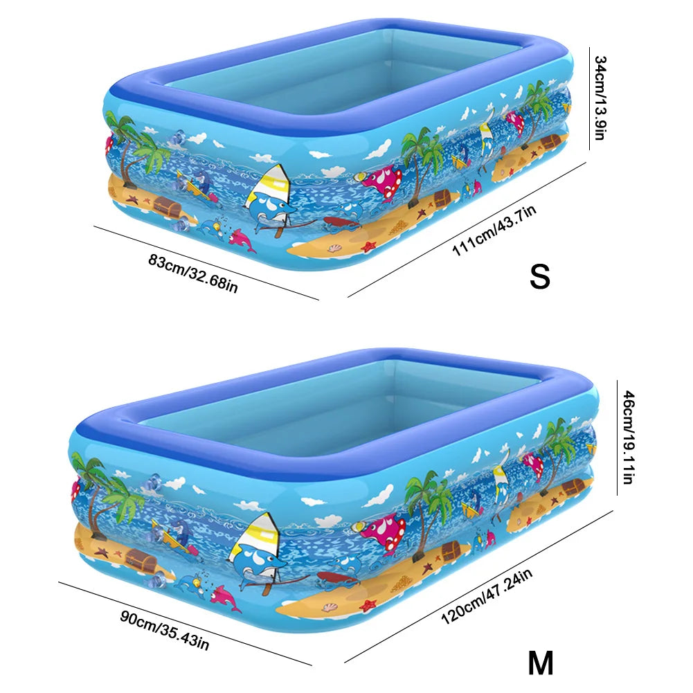 Large Inflatable Family Swimming Pool for Outdoor Fun and Relaxation