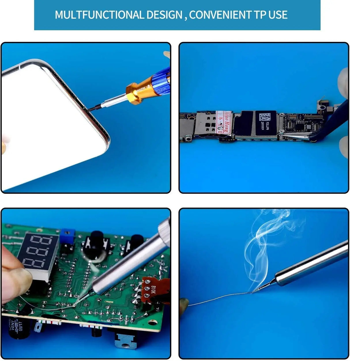 Soldering Station Mat Silicone Heat Resistant 932°F Anti-Static Magnetic Mat