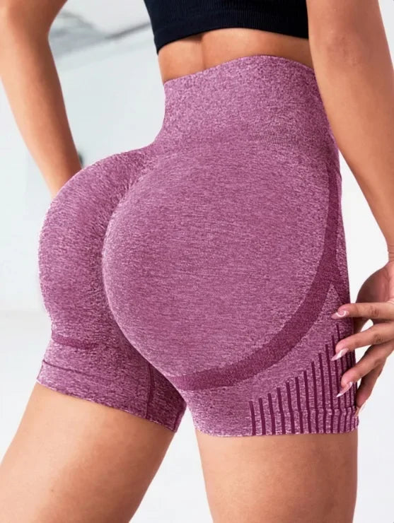 Seamless High-Waist Yoga Shorts for Women - Quick-Drying Sports Wear
