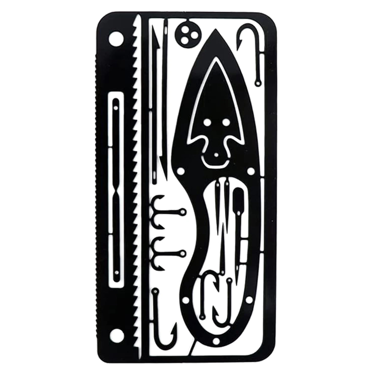 Outdoor Stainless Steel Survival Tool Card for Fishing & Camping
