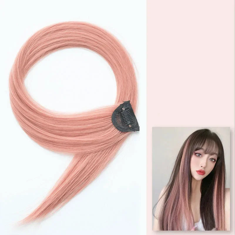 60cm Clip In Hair Extensions Synthetic Long Straight Hairpiece Accessories