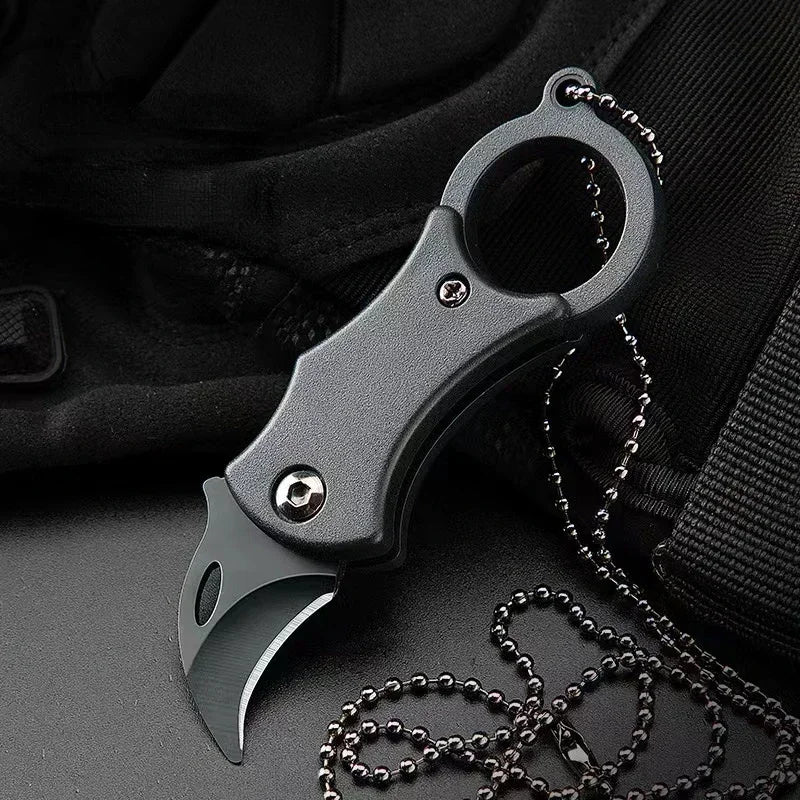 Mini Keychain Pocket Knife Stainless Steel EDC Tool Camping Fixed Blade