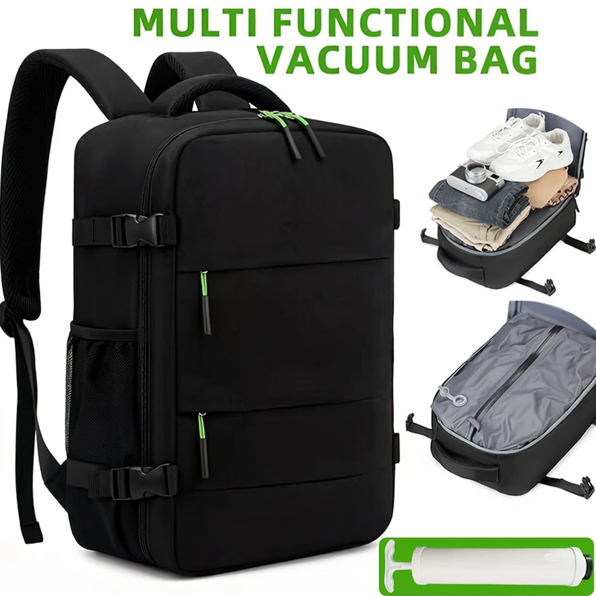 Lightweight Foldable Vacuum Compression Travel Backpack for Hiking, Camping
