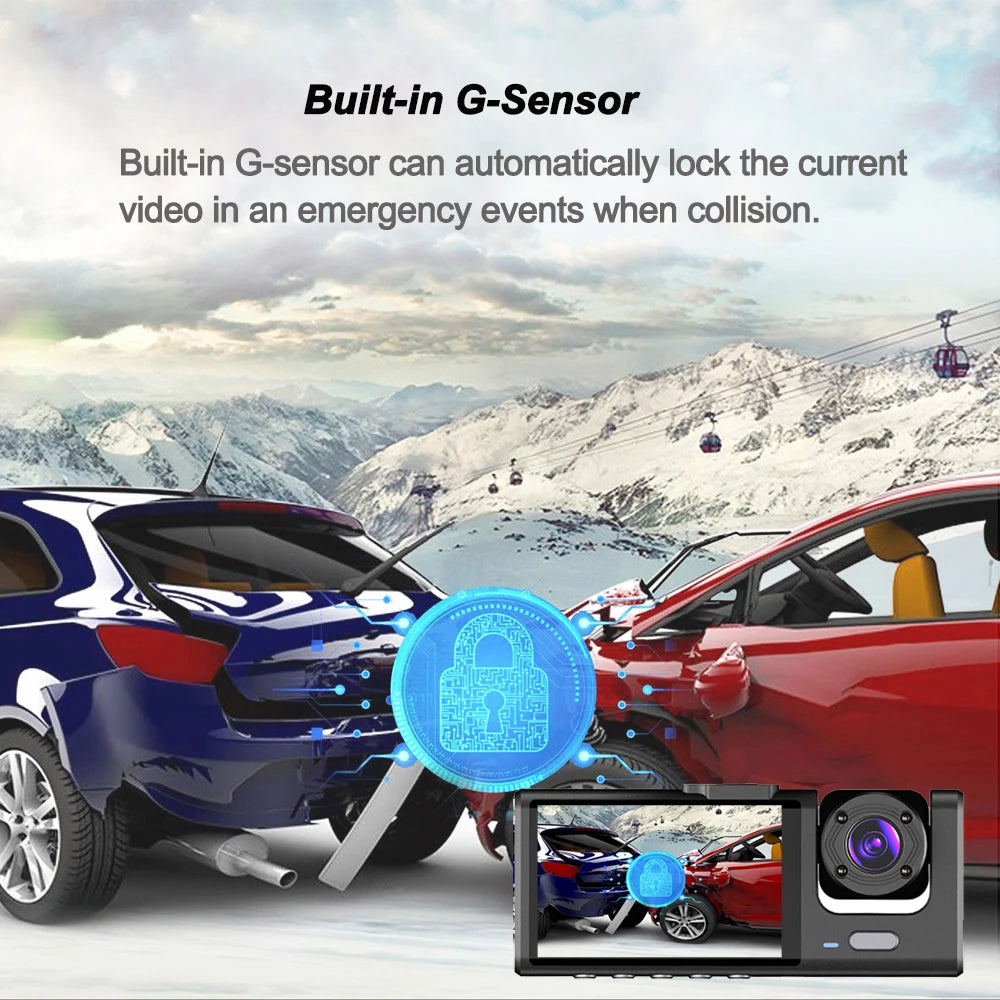 1080P Dash Cam WiFi Front & Rear Camera with Night Vision for Cars