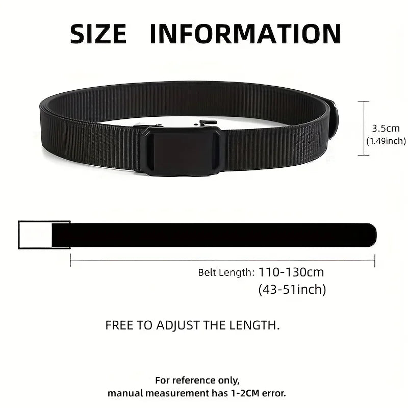 Automatic Buckle Canvas Tactical Belt for Men - Outdoor Workwear