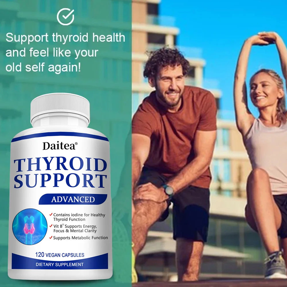 Thyroid Supplement with L-Tyrosine, Iodine, Zinc & Selenium - 60 Capsules
