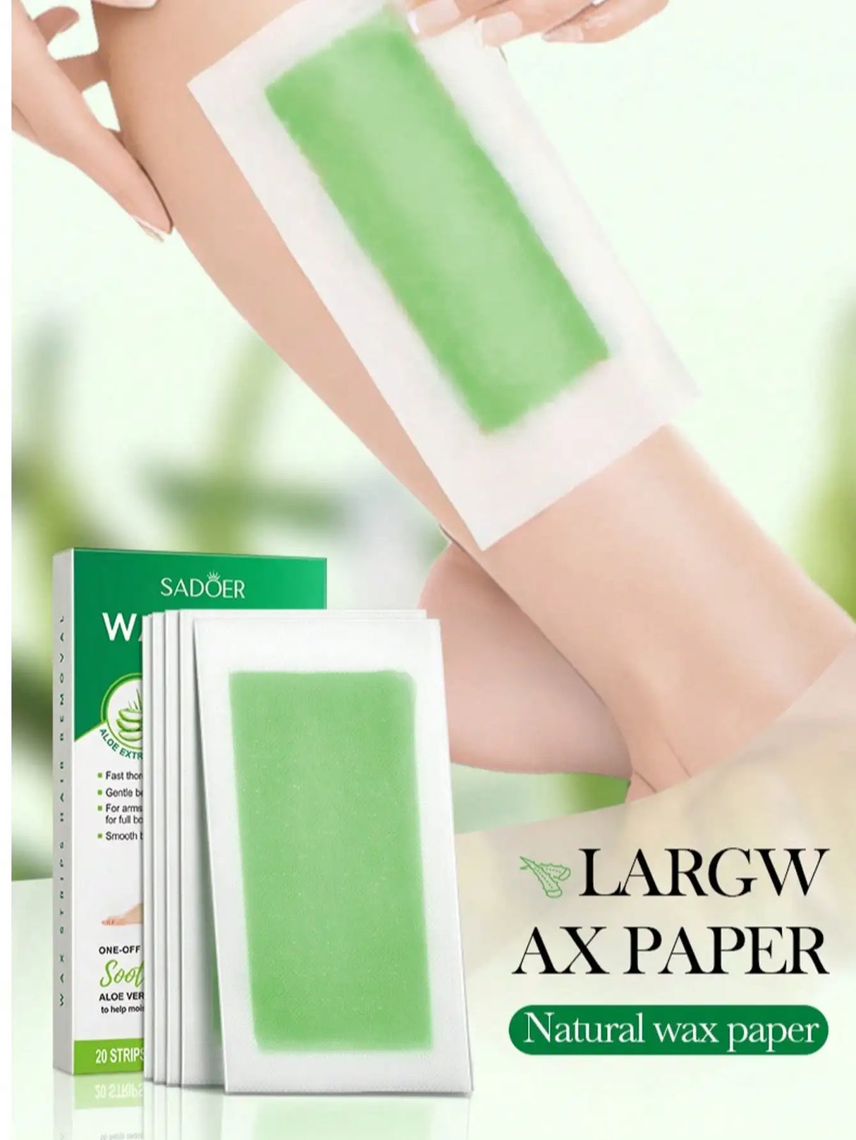 Aloe Vera Rose Double-Sided Wax Paper for Body Hair Removal