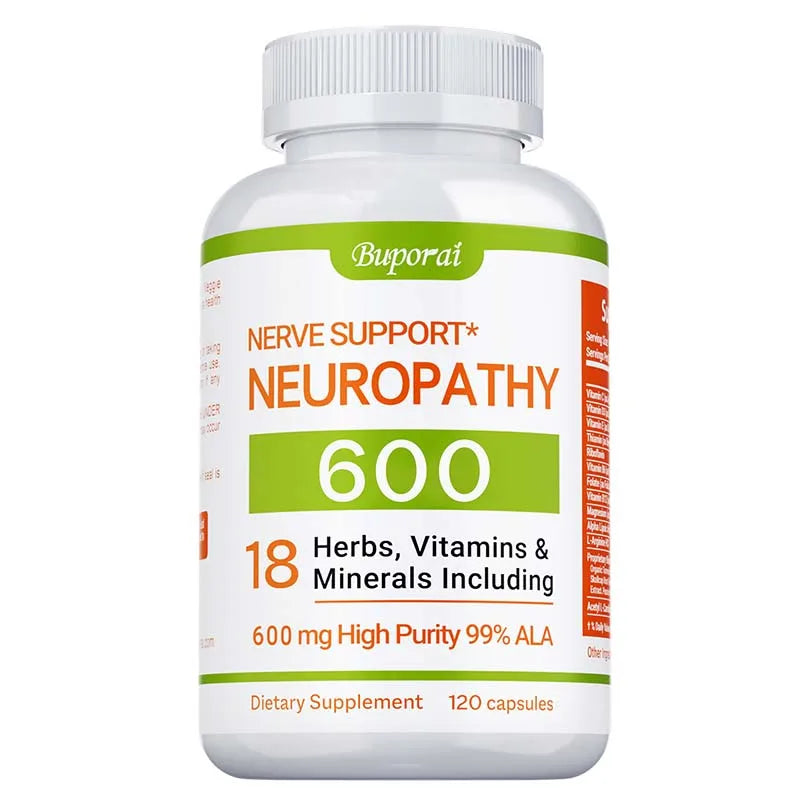 Neuropathy Support Supplement 600mg - Nervous System & Brain Function Aid